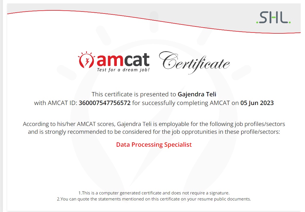 Certificate 2
