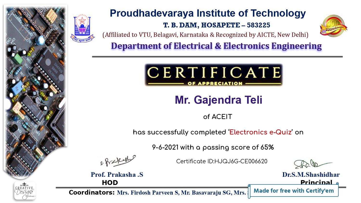 Certificate 2