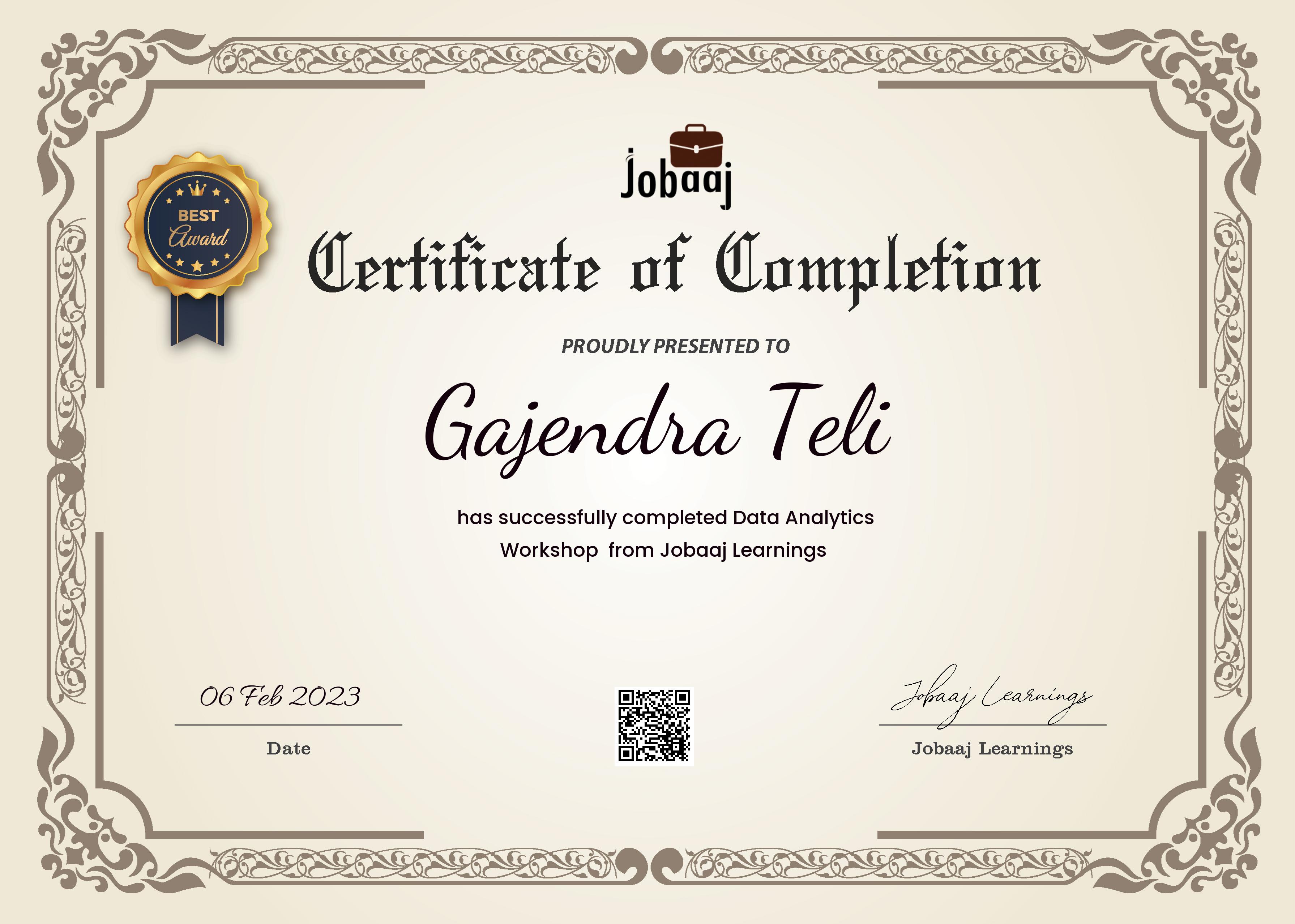 Certificate 2