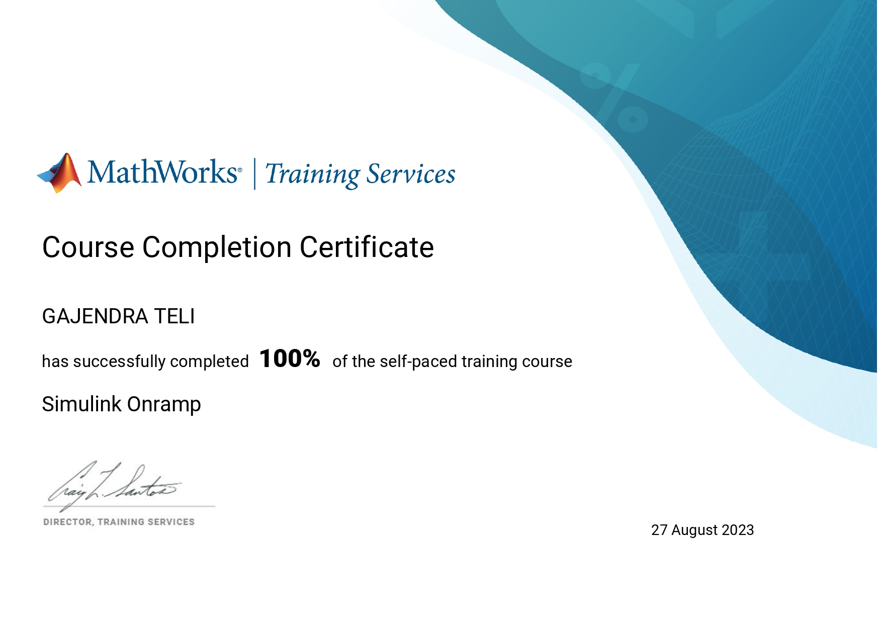 Certificate 1