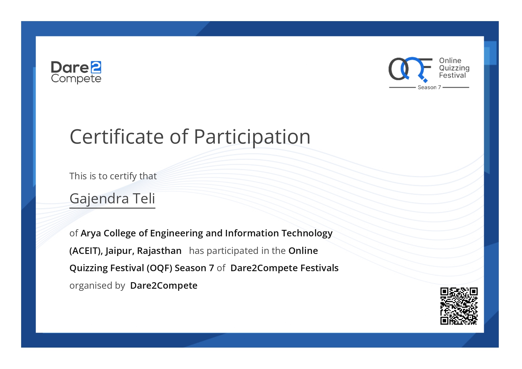 Certificate 2